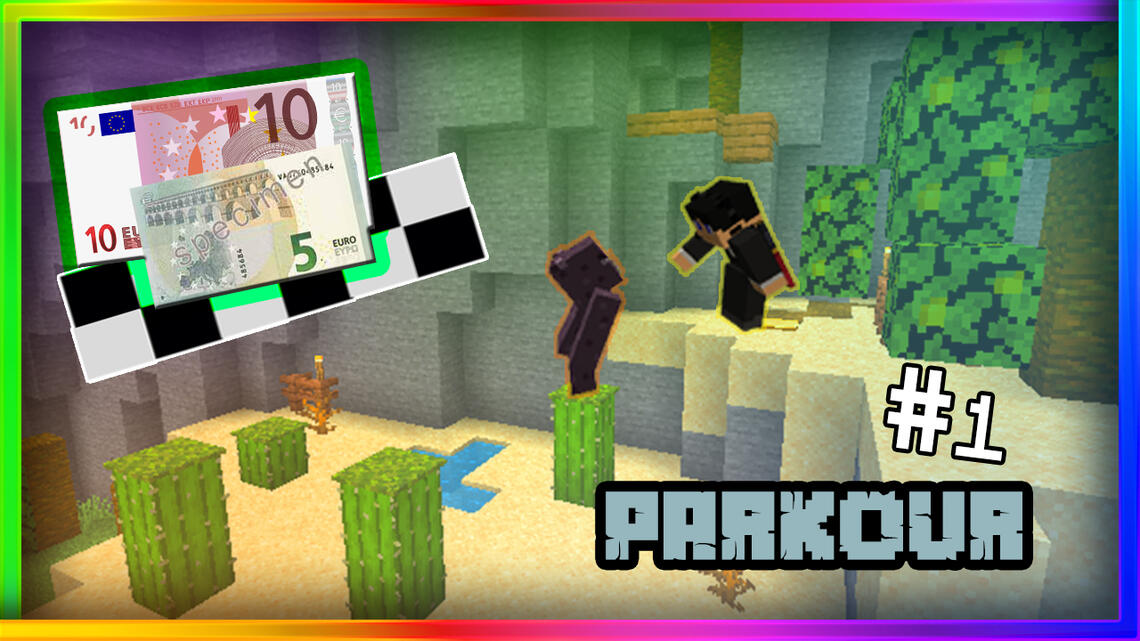 Muestra de miniatura de contenido veloz como parkour en Minecraft